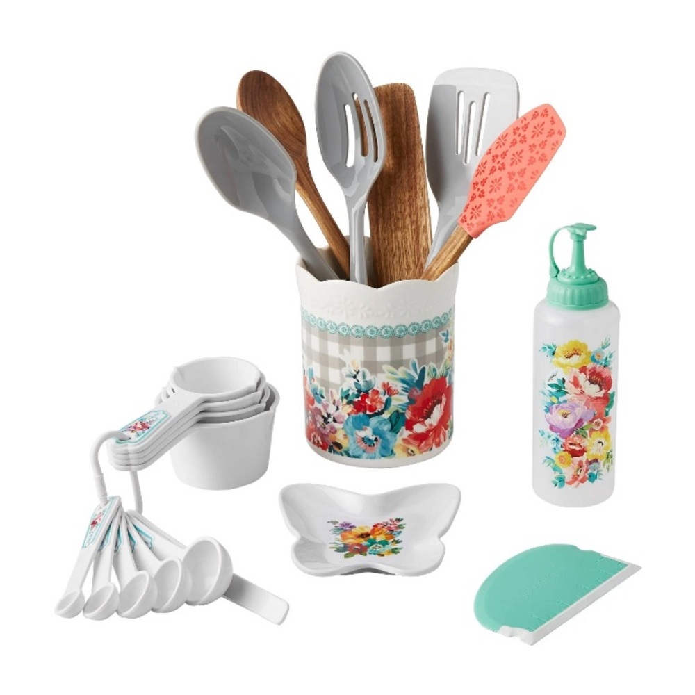 Pioneer woman sweet romance 20 pc kitchen gadget set new